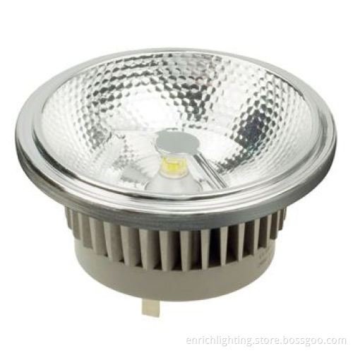 1 x 10W SCOB AR111 LED Lamp with G53 Base Silver Shell and 85 to 265V AC Input Voltage